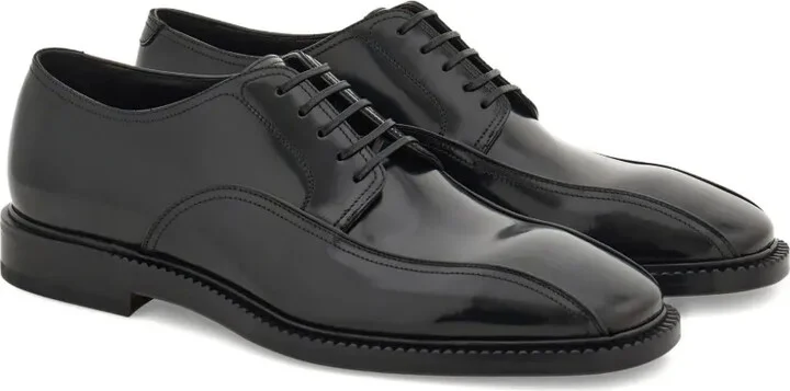 Double-Stitched Leather Derby Shoes - Image 2
