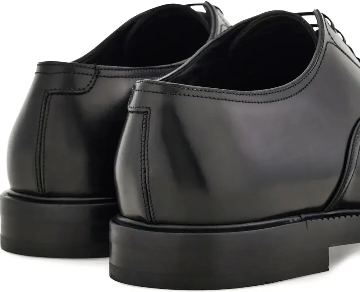 Double-Stitched Leather Derby Shoes - Image 5