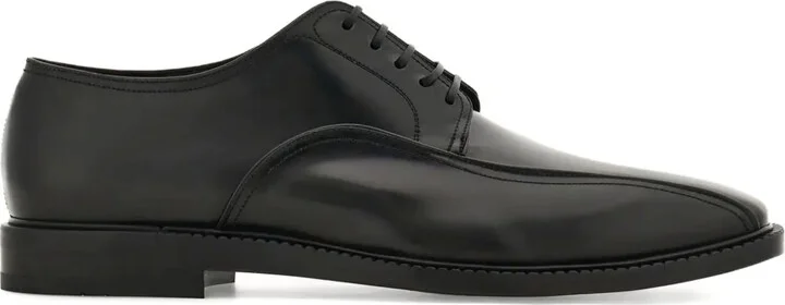 Double-Stitched Leather Derby Shoes