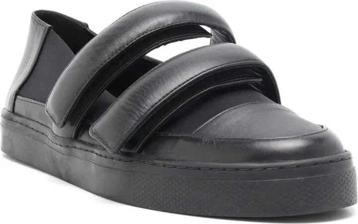 Double-Strap Faux-Leather Sneakers - Image 2