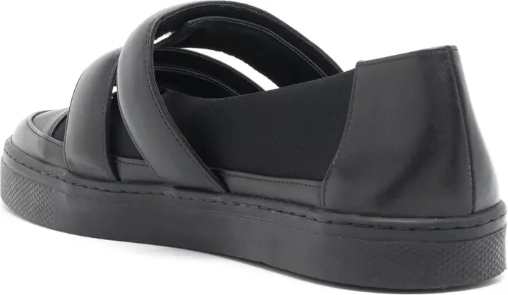 Double-Strap Faux-Leather Sneakers - Image 3