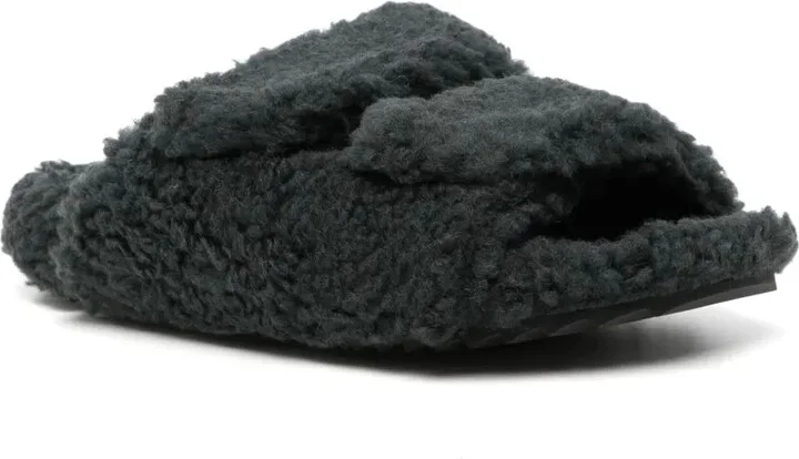 Double-Strap Faux-Shearling Slippers - Image 2