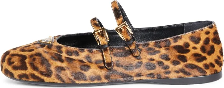 Double Strap Genuine Calf Hair Mary Jane Flat - Image 3