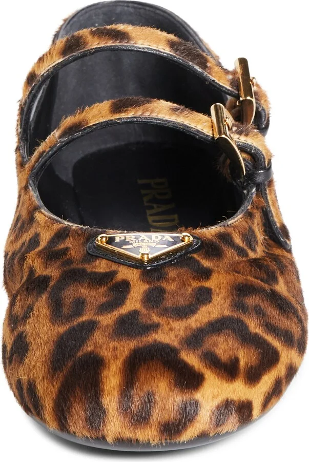 Double Strap Genuine Calf Hair Mary Jane Flat - Image 4