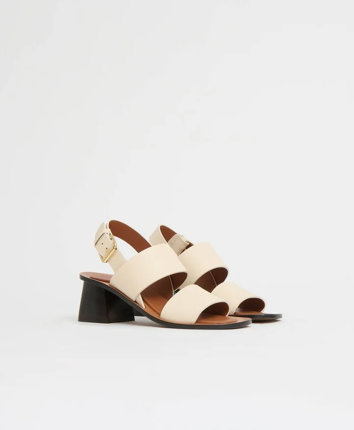 Double Strap Heeled Sandal - Jasmine