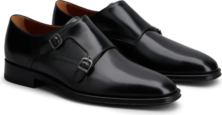 Double-Strap Leather Monk Shoes - Image 2