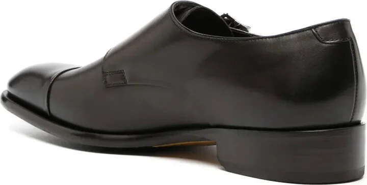 Double-Strap Leather Monk Shoes - Image 3