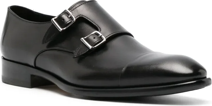 Double-Strap Leather Monk Shoes - Image 2