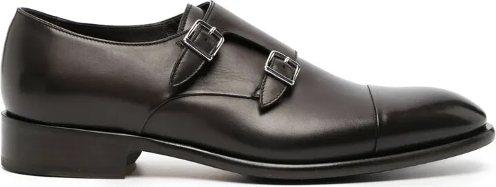 Double-Strap Leather Monk Shoes