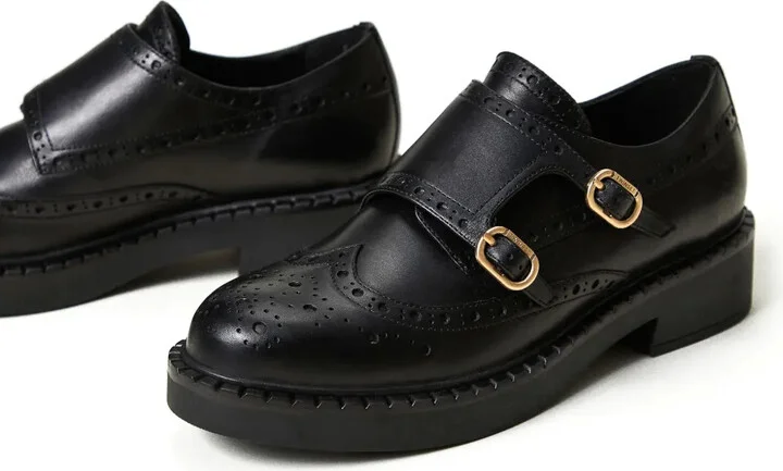 Double-Strap Leather Oxford Shoes - Image 2