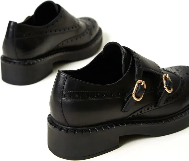Double-Strap Leather Oxford Shoes - Image 3