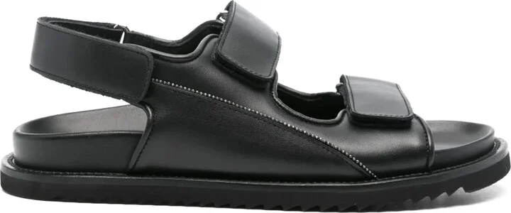 Double-Strap Leather Sandals
