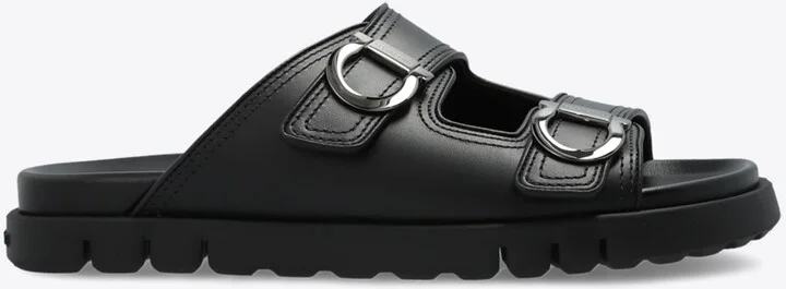 Double-Strap Leather Sandals