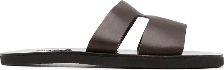 Double-Strap Leather Sandals