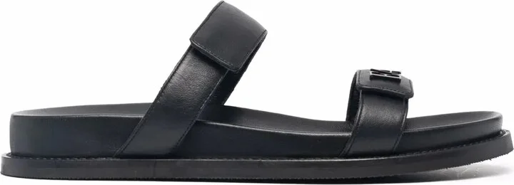 Double-Strap Leather Sandals
