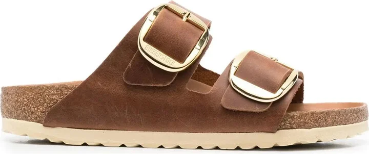 Double-Strap Leather Sandals