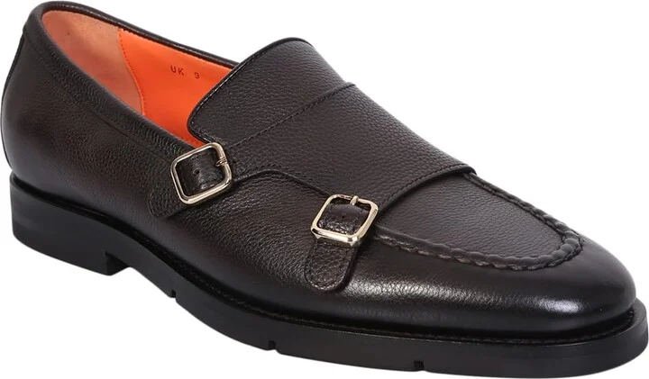 Double Strap Monk Shoes Brown - Image 2