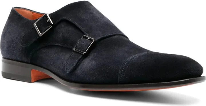 Double-Strap Suede Monk Shoes - Image 2
