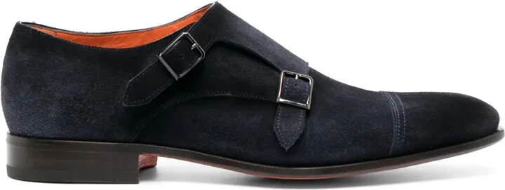 Double-Strap Suede Monk Shoes