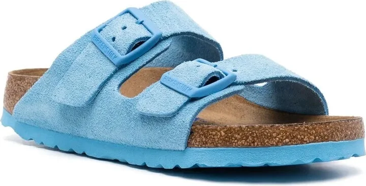 Double-Strap Suede Sandals - Image 2
