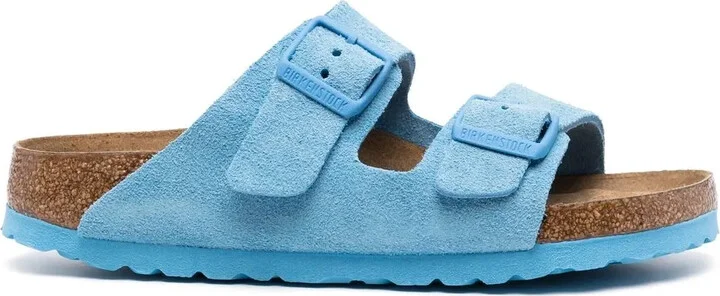 Double-Strap Suede Sandals