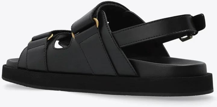 Double Straps Leather Sandals - Image 2