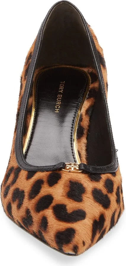 Double T Buckle Genuine Calf Hair Kitten Heel Pump - Image 4