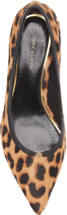 Double T Buckle Genuine Calf Hair Kitten Heel Pump - Image 5