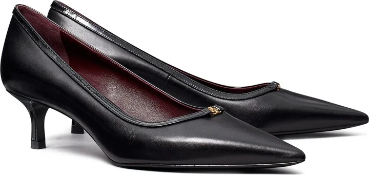 Double T Buckle Kitten Heel Pump