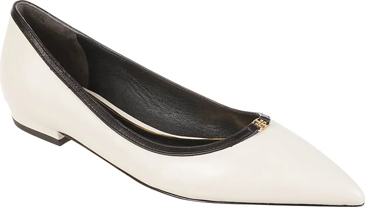 Double T Buckle Pointed Toe Ballerinas - Image 2