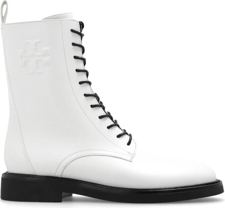 ‘Double T’ Combat Boots, , - White