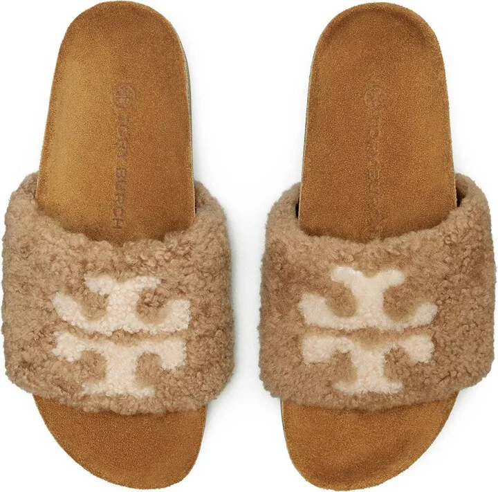 Double T Genuine Shearling Platform Slide Sandal - Image 3