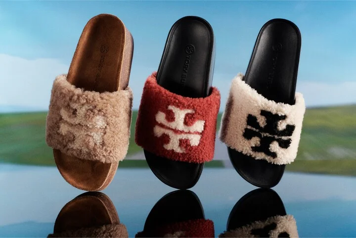 Double T Genuine Shearling Platform Slide Sandal - Image 5