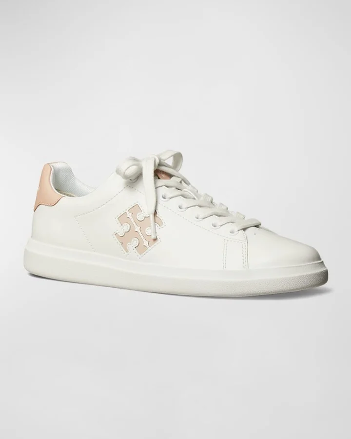 Double T Howell Low-Top Leather Sneakers - Image 3