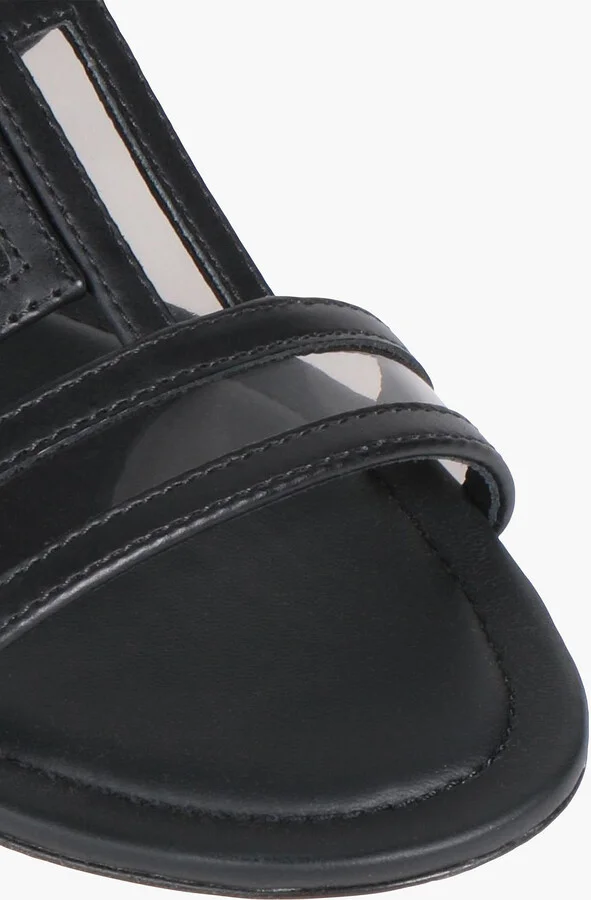 Double T leather and PVC sandals - Image 4
