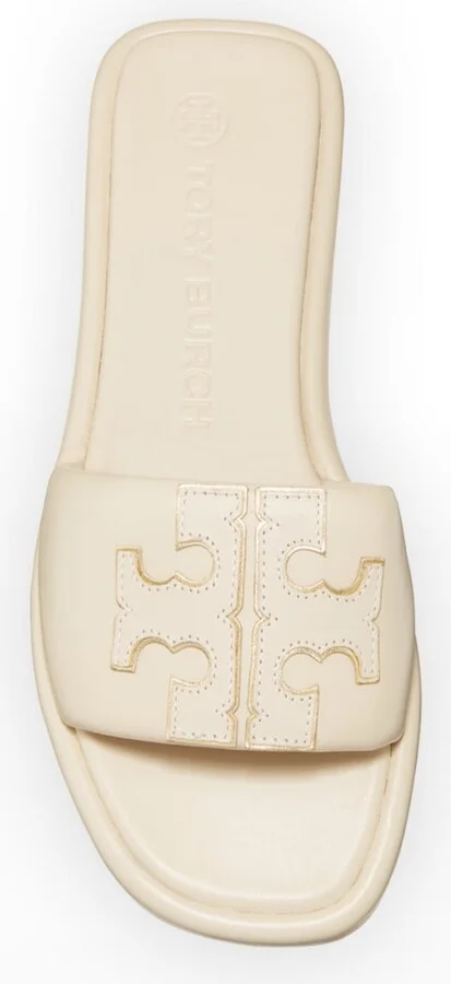 Double T Leather Medallion Slide Sandals - Image 2