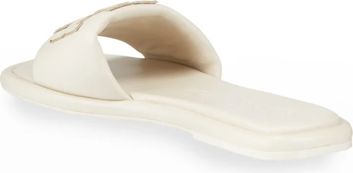 Double T Leather Medallion Slide Sandals - Image 6