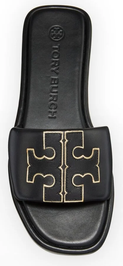 Double T Leather Medallion Slide Sandals - Image 8