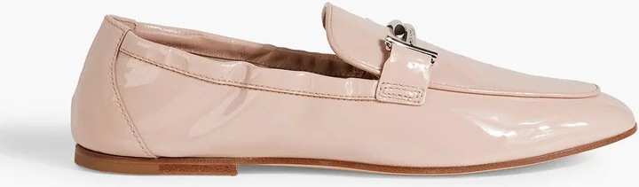 Double T patent-leather loafers