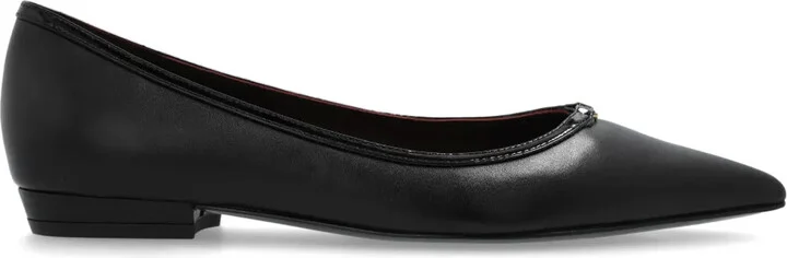 Double T-plaque ballerina shoes