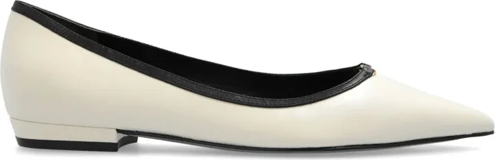 Double T-plaque ballerina shoes