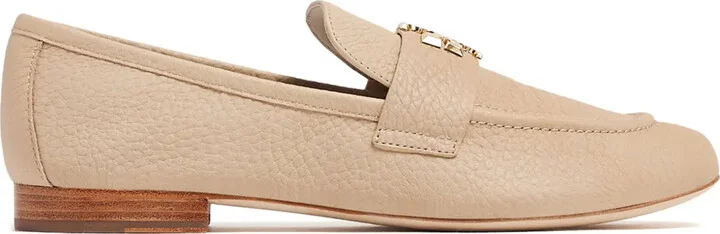 Double T-plaque leather loafers