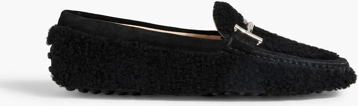 Double T shearling loafers