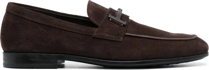 Double T suede loafers