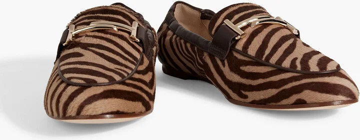 Double T zebra-print calf hair loafers - Image 2