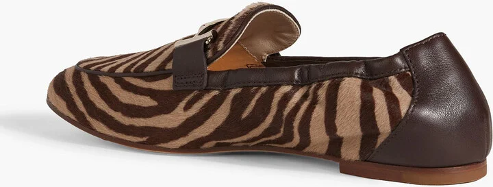 Double T zebra-print calf hair loafers - Image 3