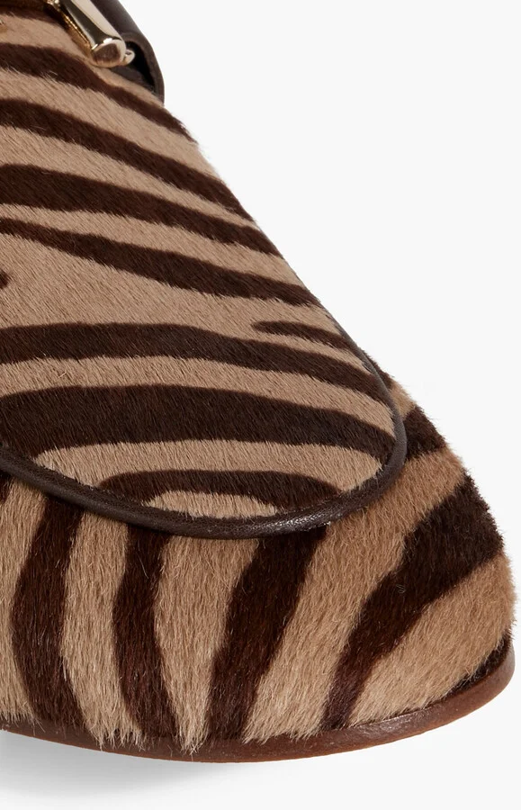 Double T zebra-print calf hair loafers - Image 4