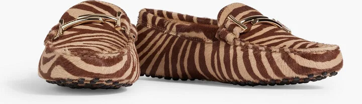 Double T zebra-print calf-hair loafers - Image 2