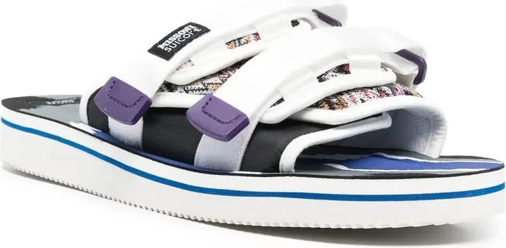 Double Touch-Strap Panelled Slides - Image 2