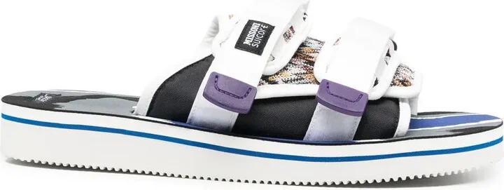 Double Touch-Strap Panelled Slides